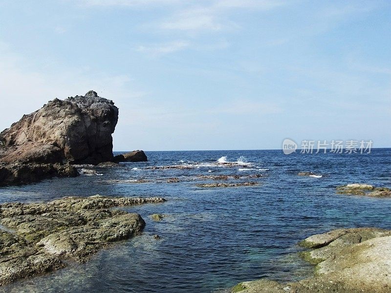 像青蛙一样的Kaeruiwa (Kaeru Rock)(日本沙宁开根国家公园)